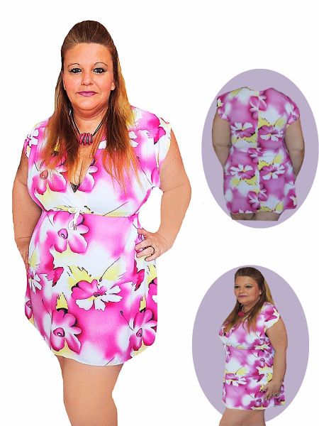 Saida De Praia Em Crepe Do Tam 46 Ao 60 Moda Plus Size